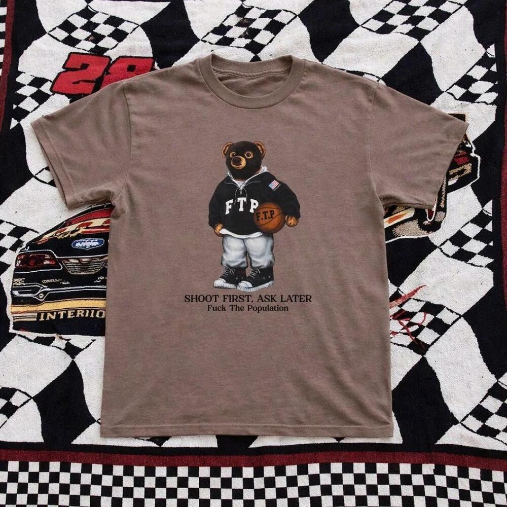 Brown Ftp Shoot First Ask Later Tee